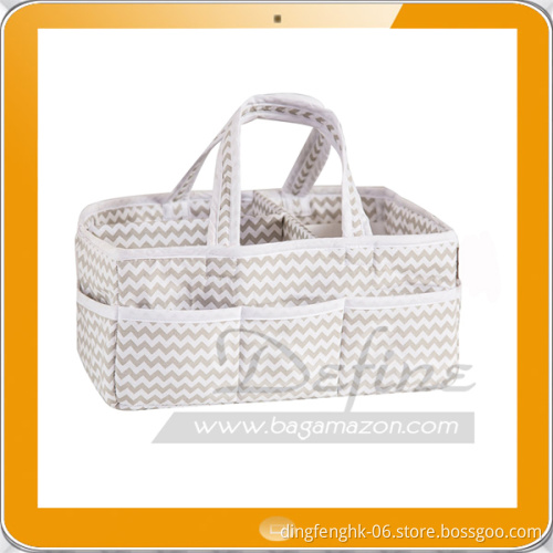 Custom logo Gray Chevron Storage Caddy with handles